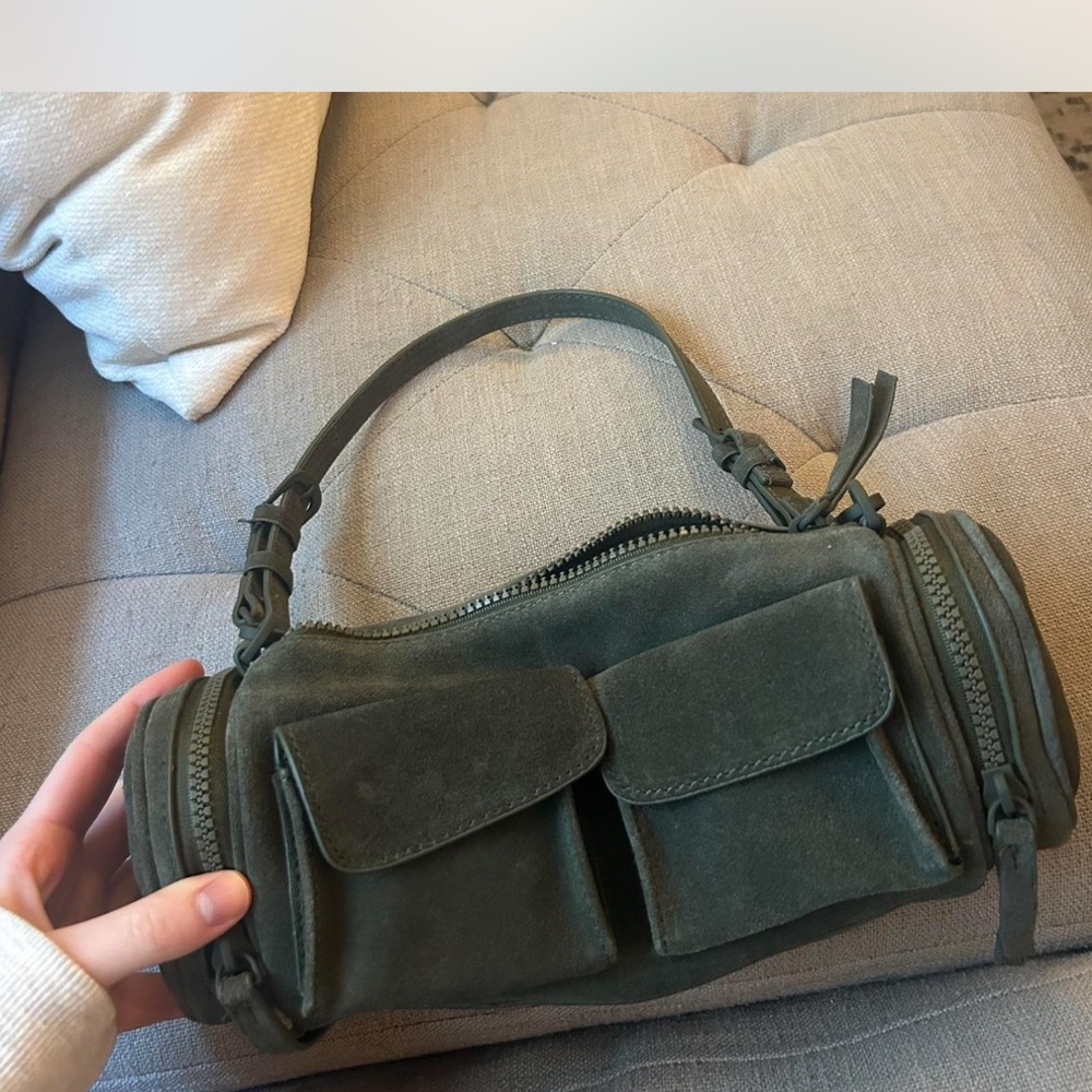 Zara Green Suede Women's Bag